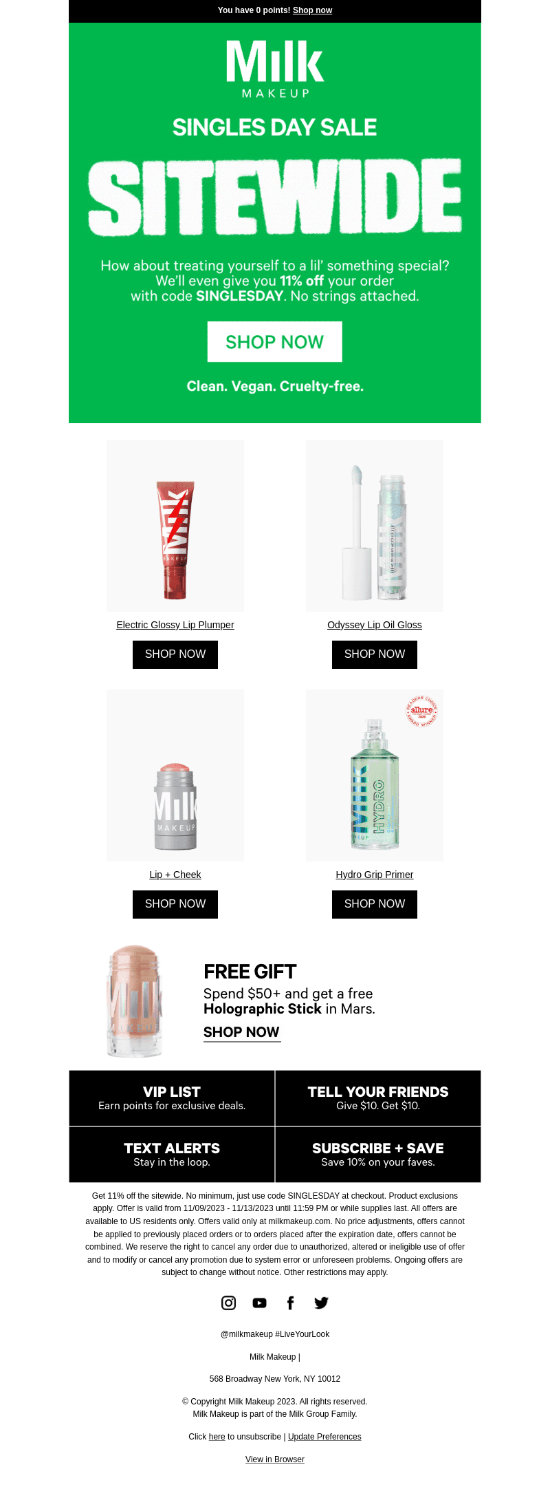11% off sitewide is ending soon!