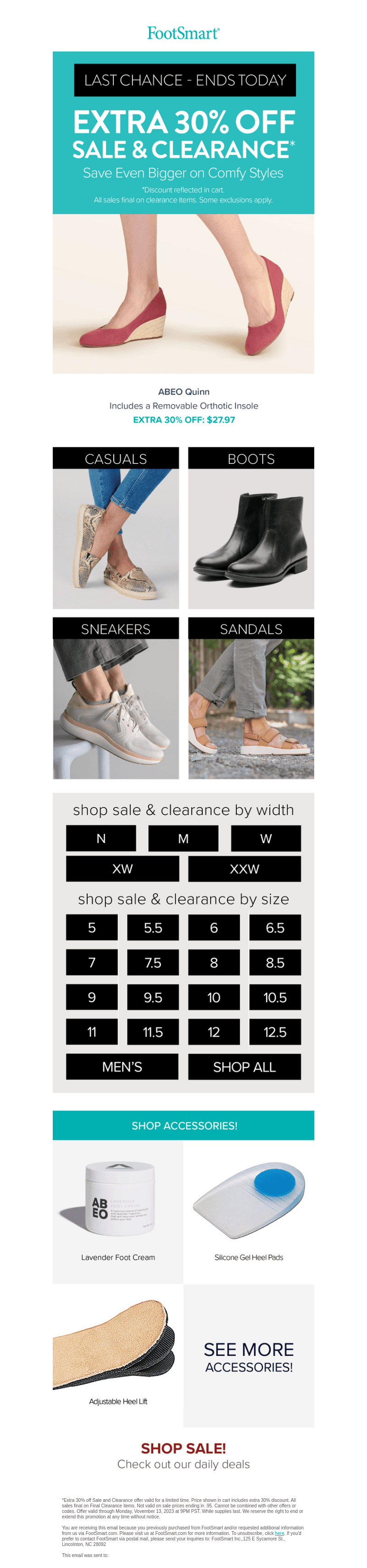 ENDING! Extra 30% Off Already Reduced Styles