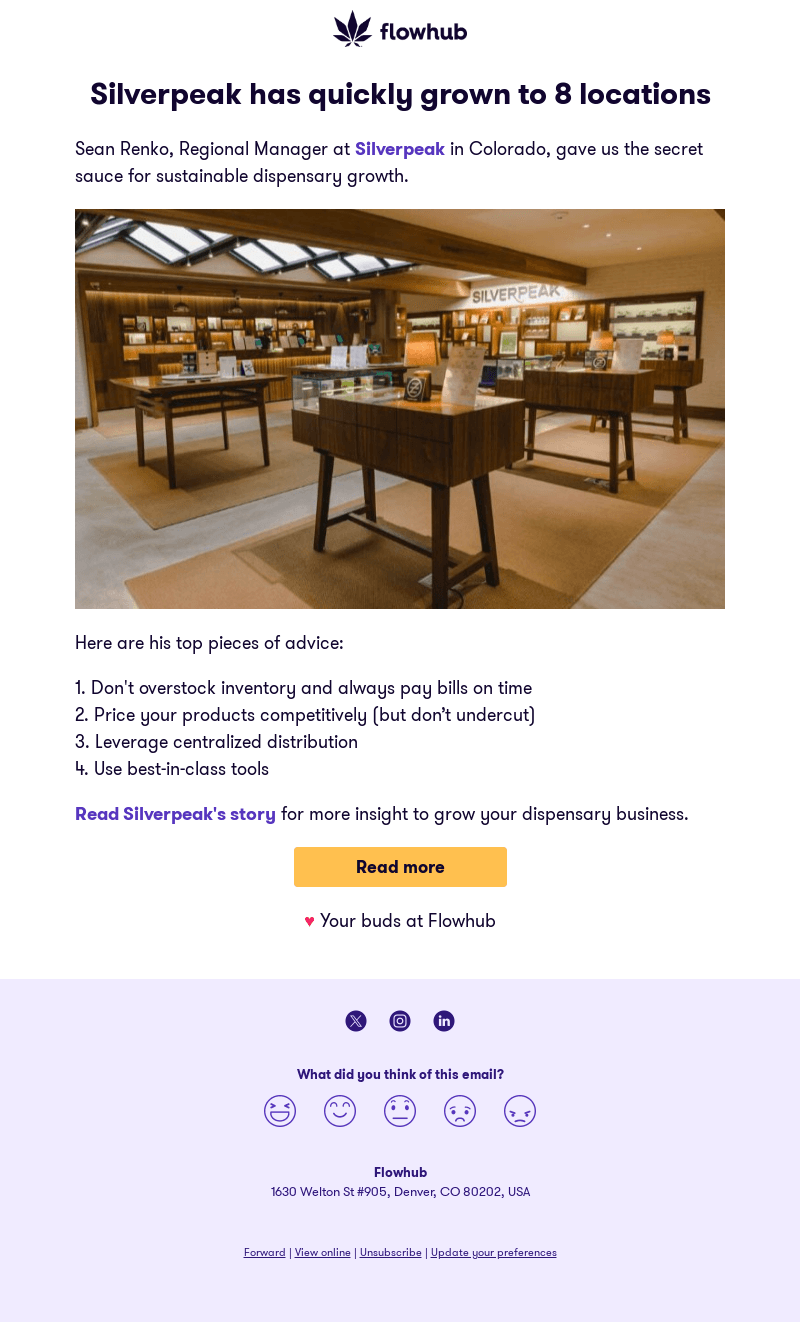 Flowhub email from Mon, Nov 13, 2023