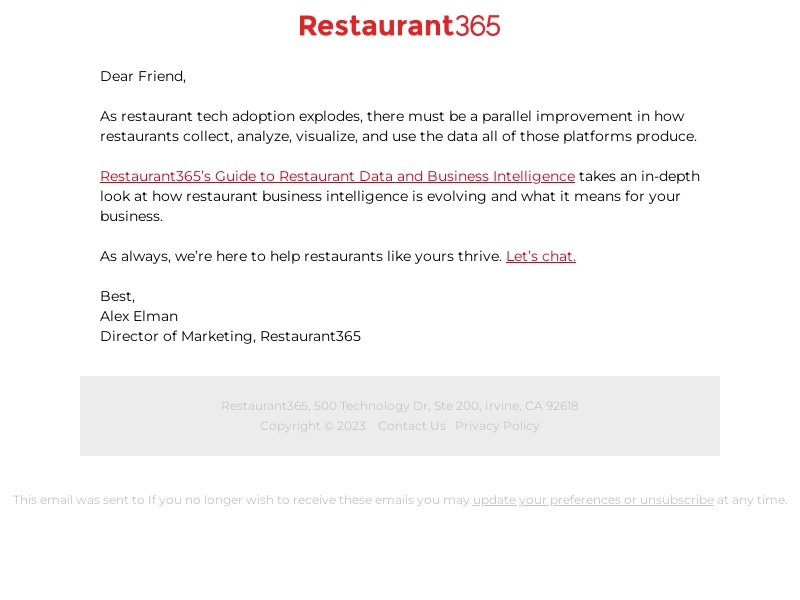 It’s here! Your guide to restaurant data and intelligence.