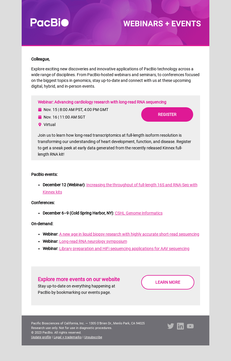 Event round up: RNA-seq webinars + what's left in 2023