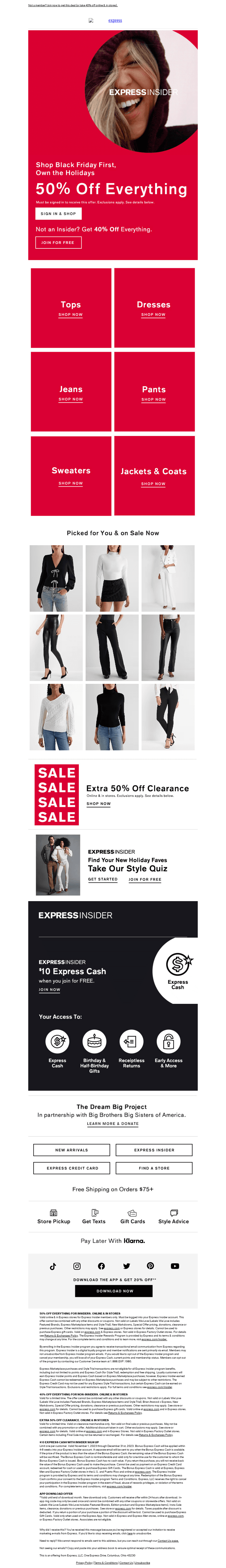 Shop Black Friday first! 50% OFF EVERYTHING FOR INSIDERS