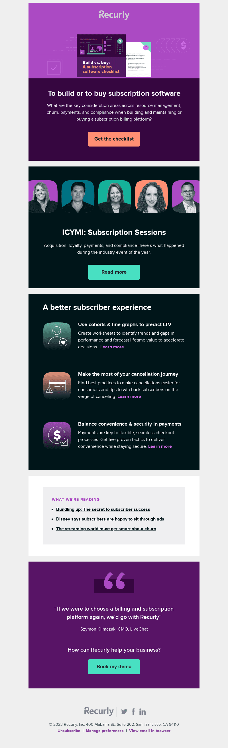 The must-haves for scalable subscriptions