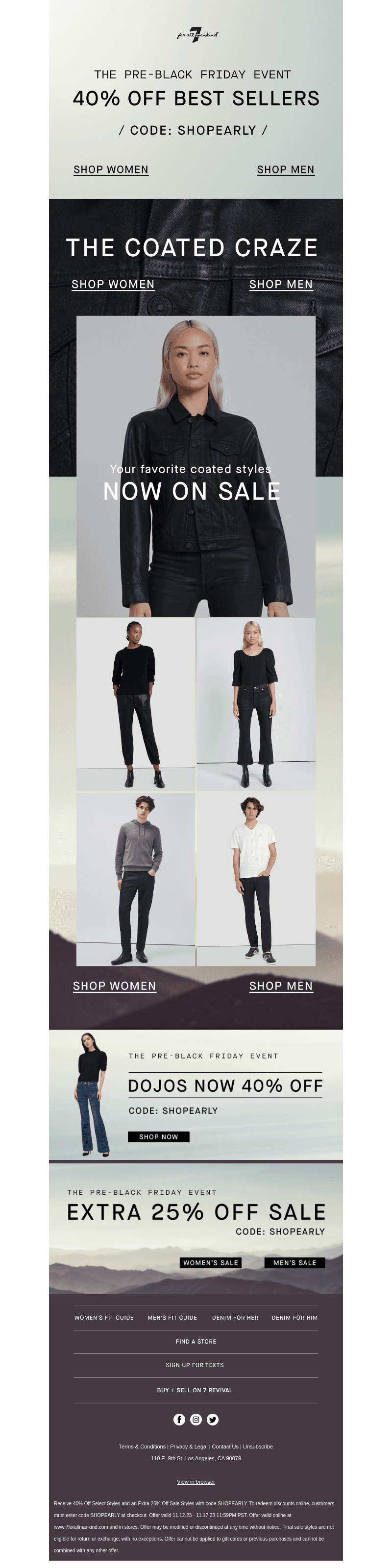 Coated Denim Now 40% Off
