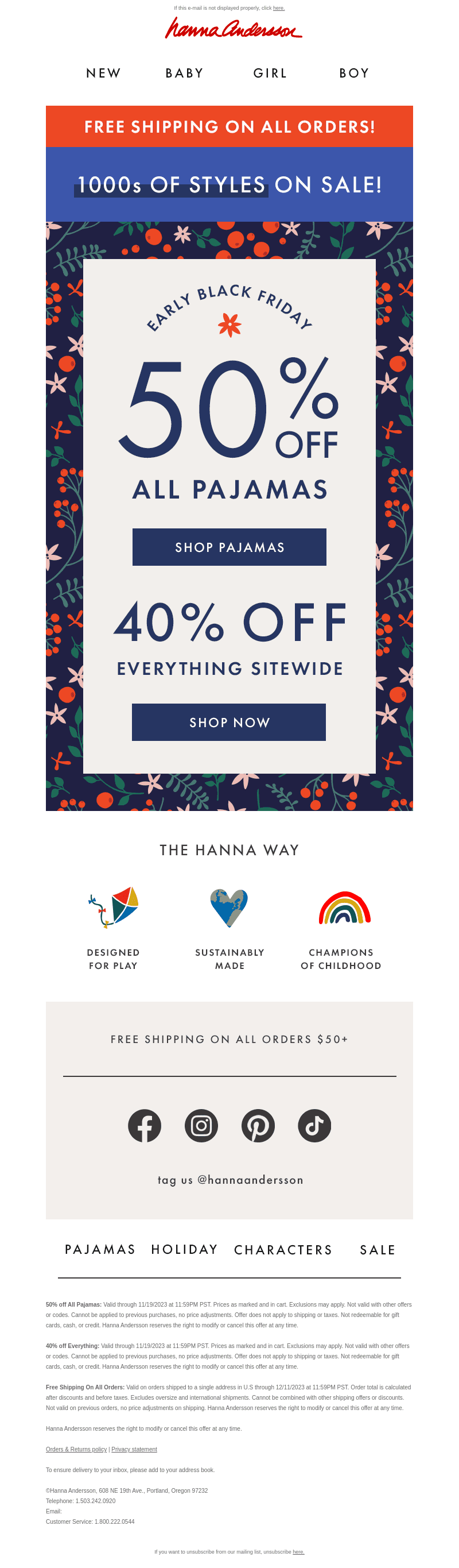 50% Off PJs + Free Shipping!🌟