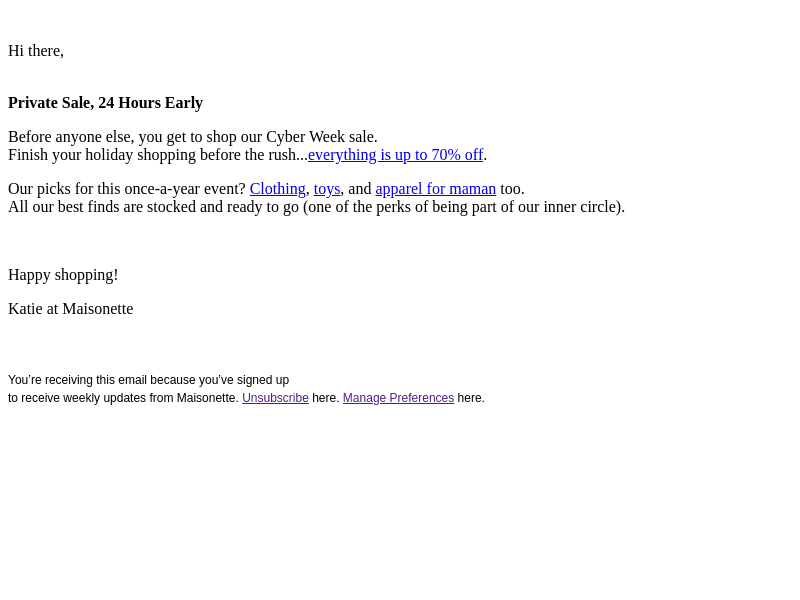 This Is Your Private Sale Access
