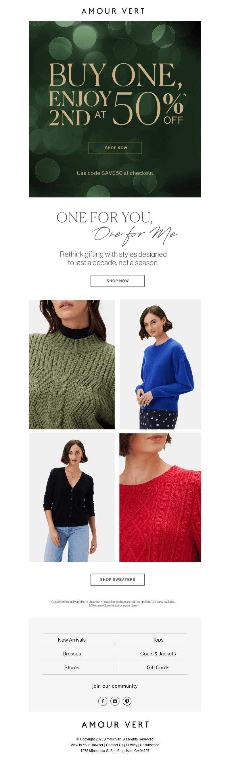 It's time! Buy one, enjoy 50% off 2nd