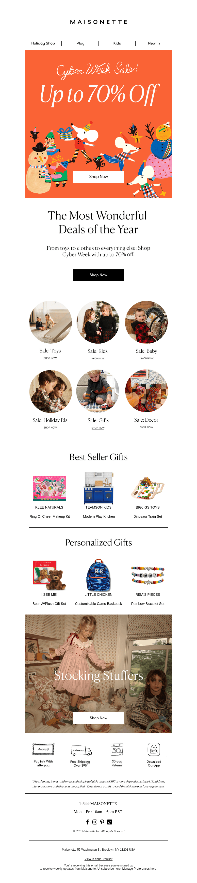 Cyber Week is Here: Up to 70% Off