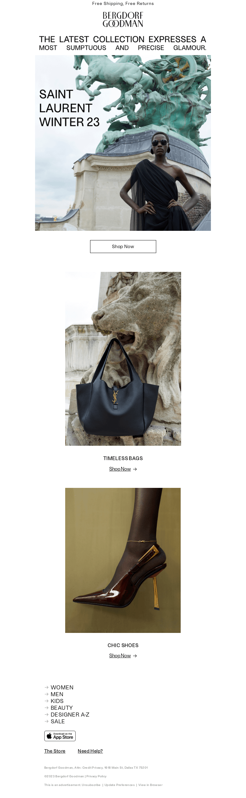 A Sumptuous Elegance: SAINT LAURENT Winter 23
