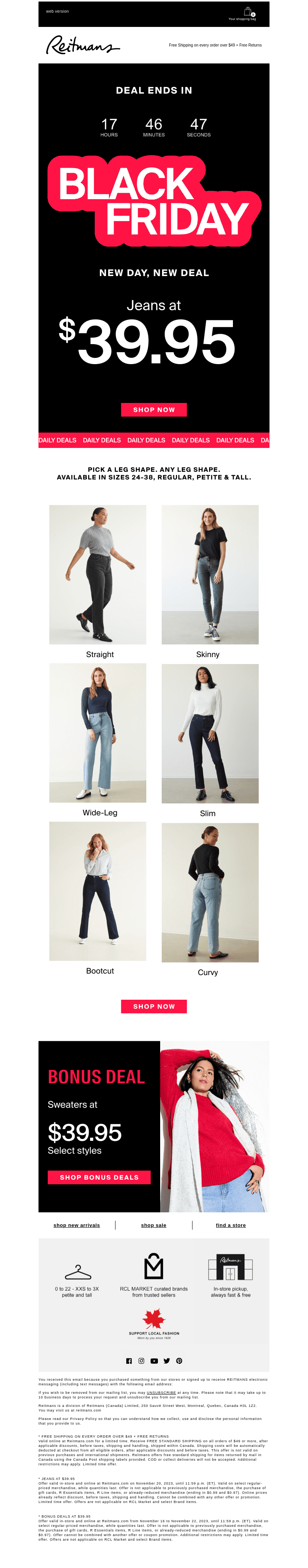 Today Only 👖 jeans at $39.95!