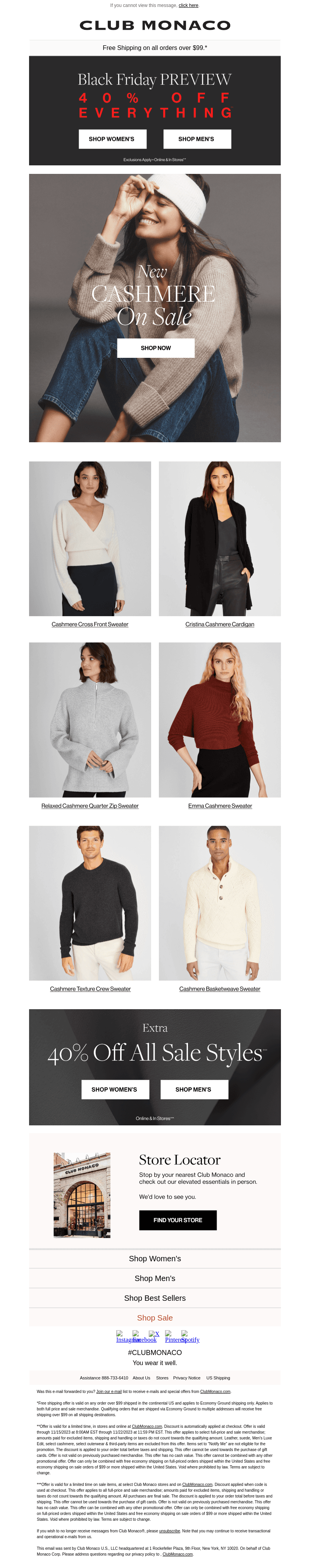 40% Off Cashmere