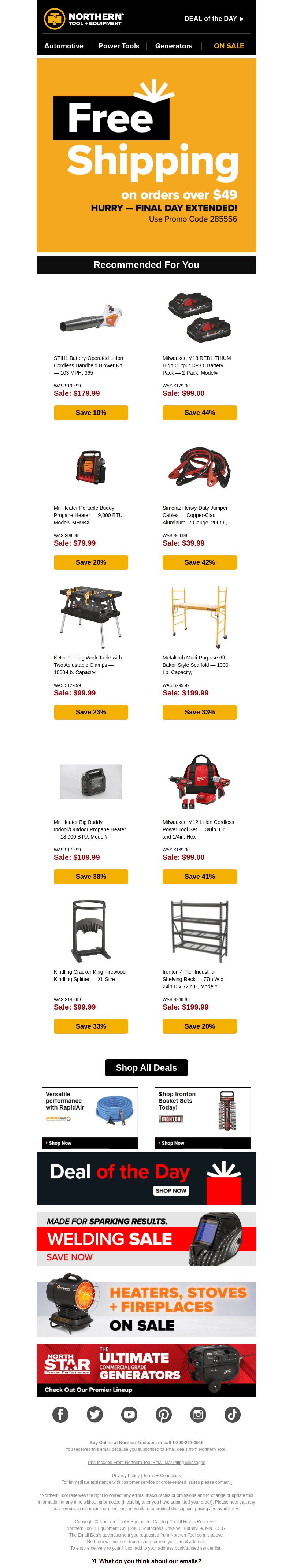Extended Offer - Free Shipping on Orders Over $49
