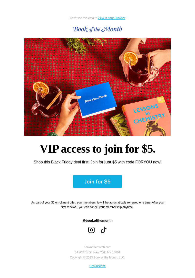Black Friday: You've got early access.