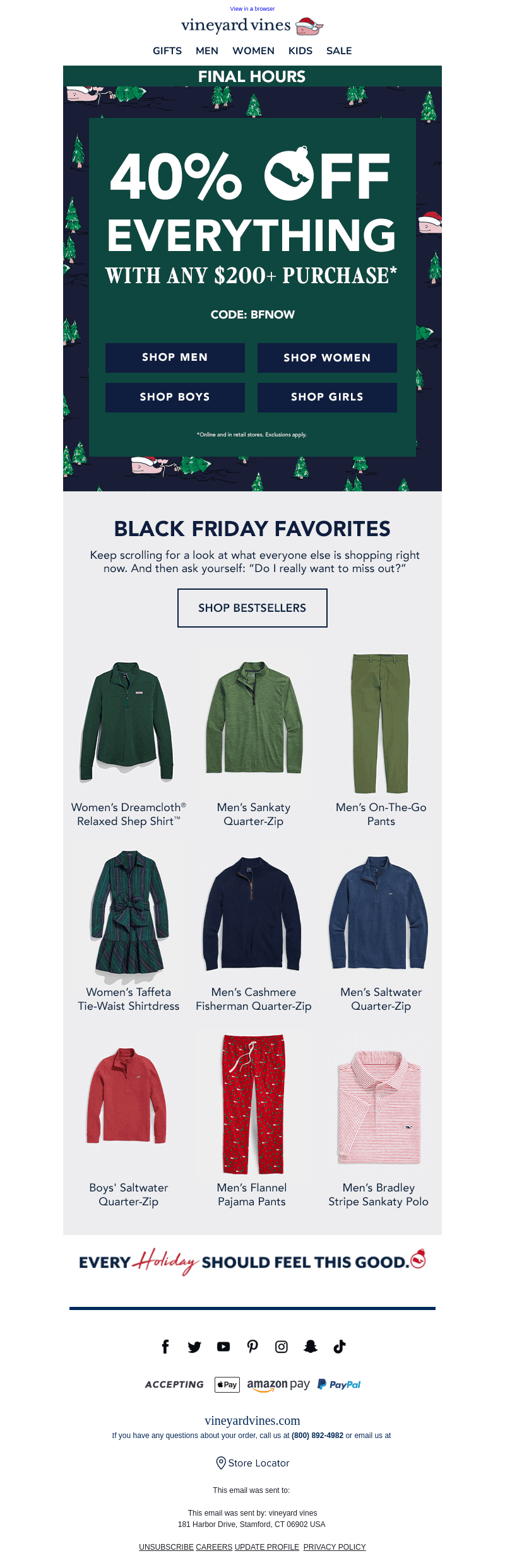FINAL HOURS:40% Off EVERYTHING