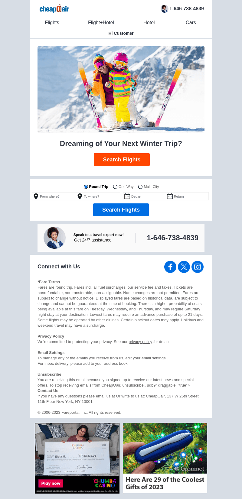 ✈ Book for Ski Destinations!