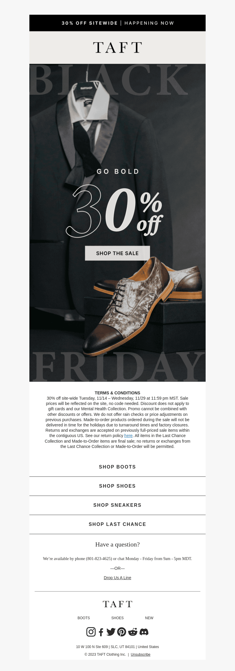30% OFF SITEWIDE