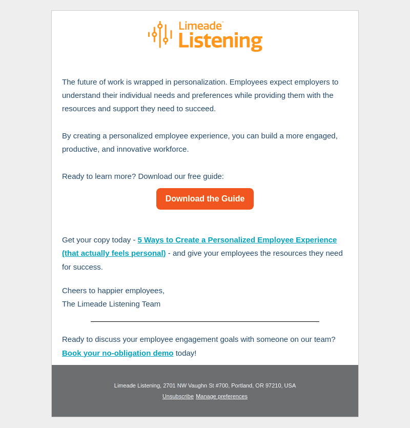TINYpulse email from Tue, Nov 21, 2023