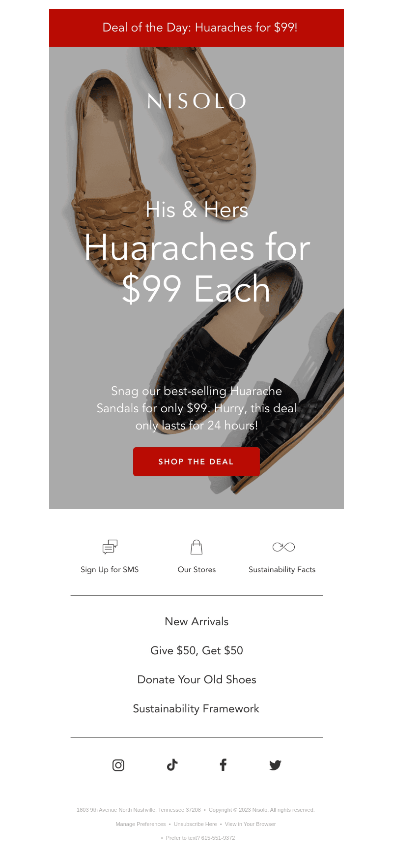 HUARACHES FOR $99