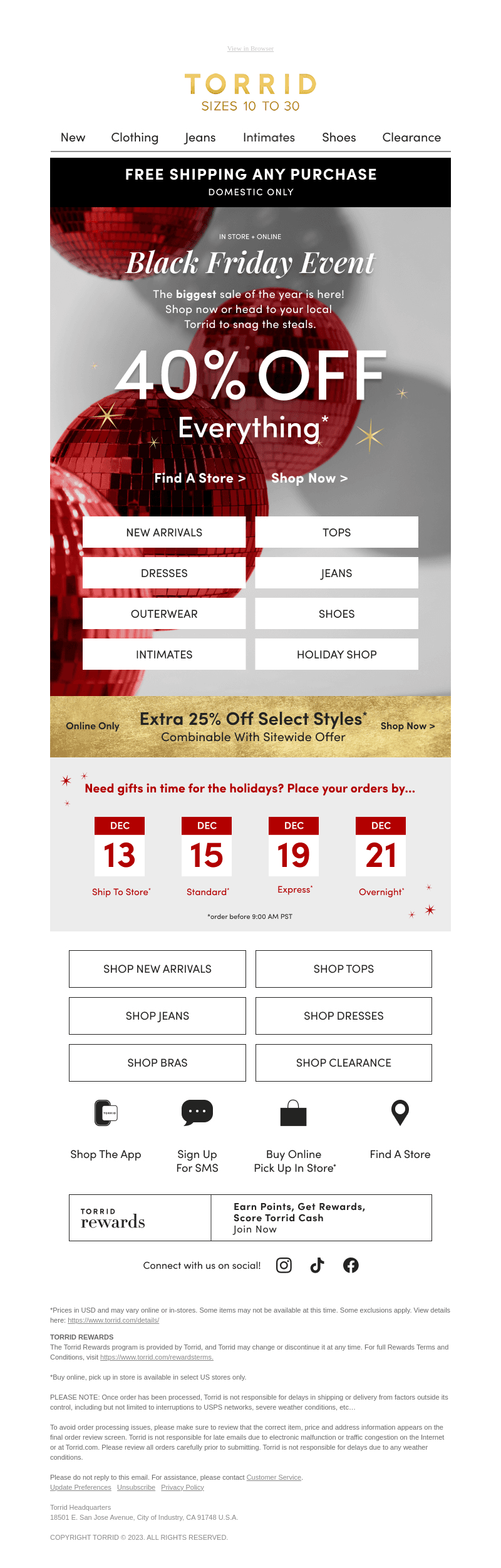 BLACK FRIDAY Week in stores + online now!