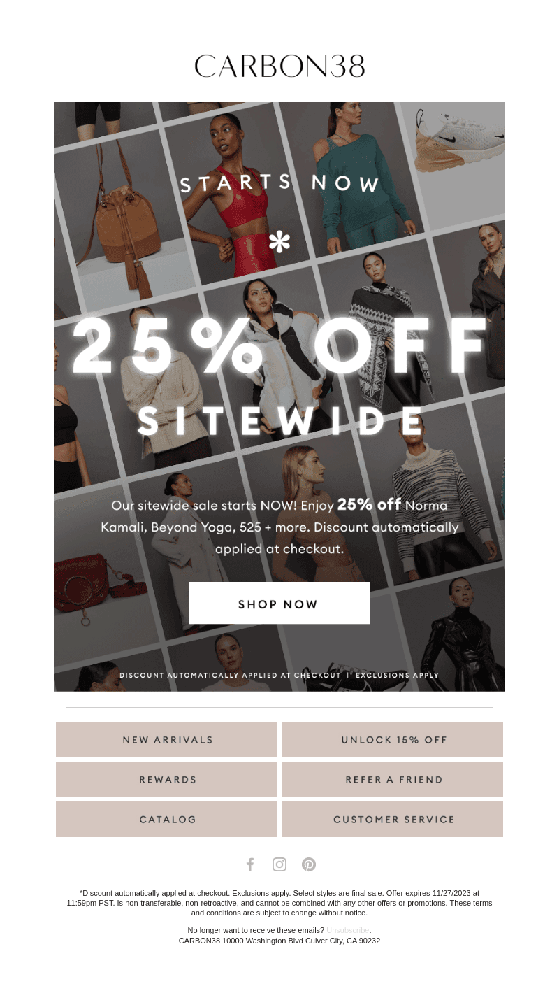 25% OFF SITEWIDE STARTS NOW!