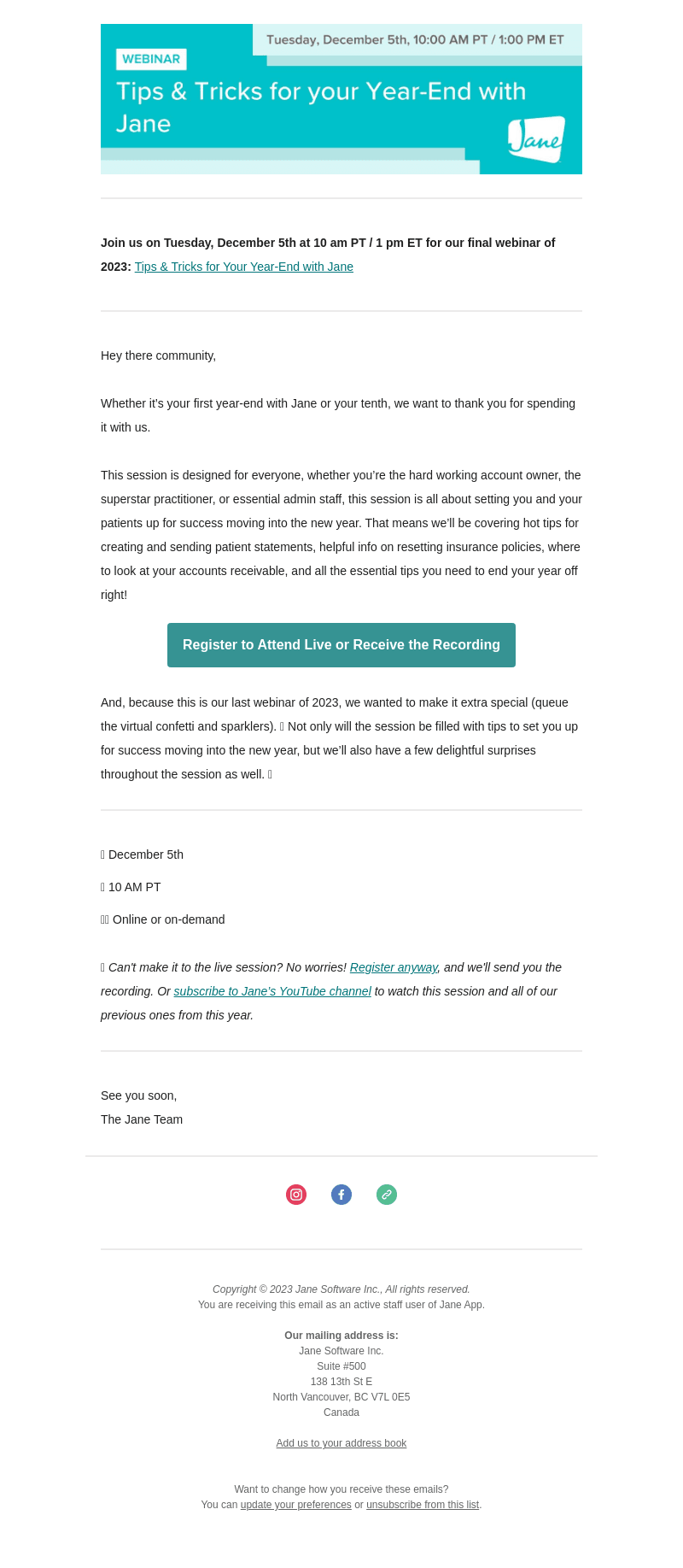 🎟️Webinar invite! Tips & tricks for end of year