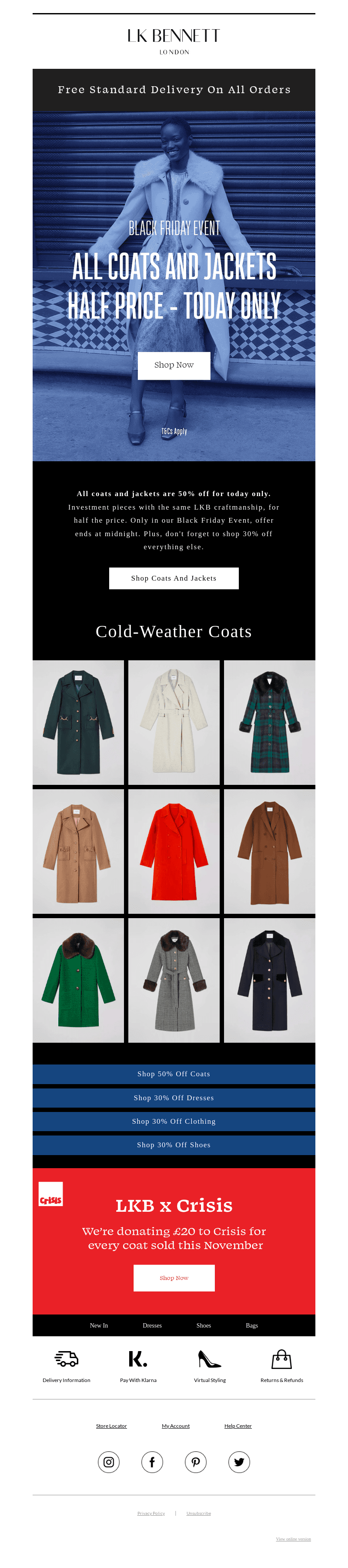 All Coats HALF PRICE | Today Only