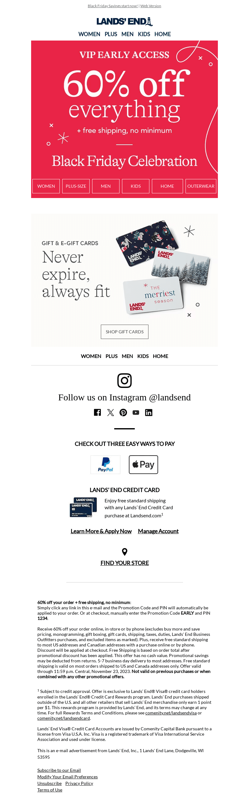 VIP Black Friday access: 60% off everything + free shipping!
