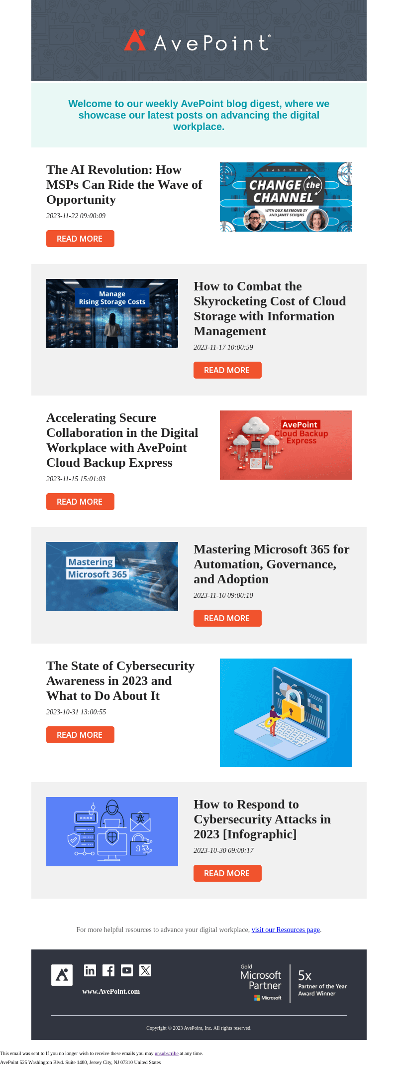 Keep Up With the Latest: AvePoint's Weekly Blog Digest