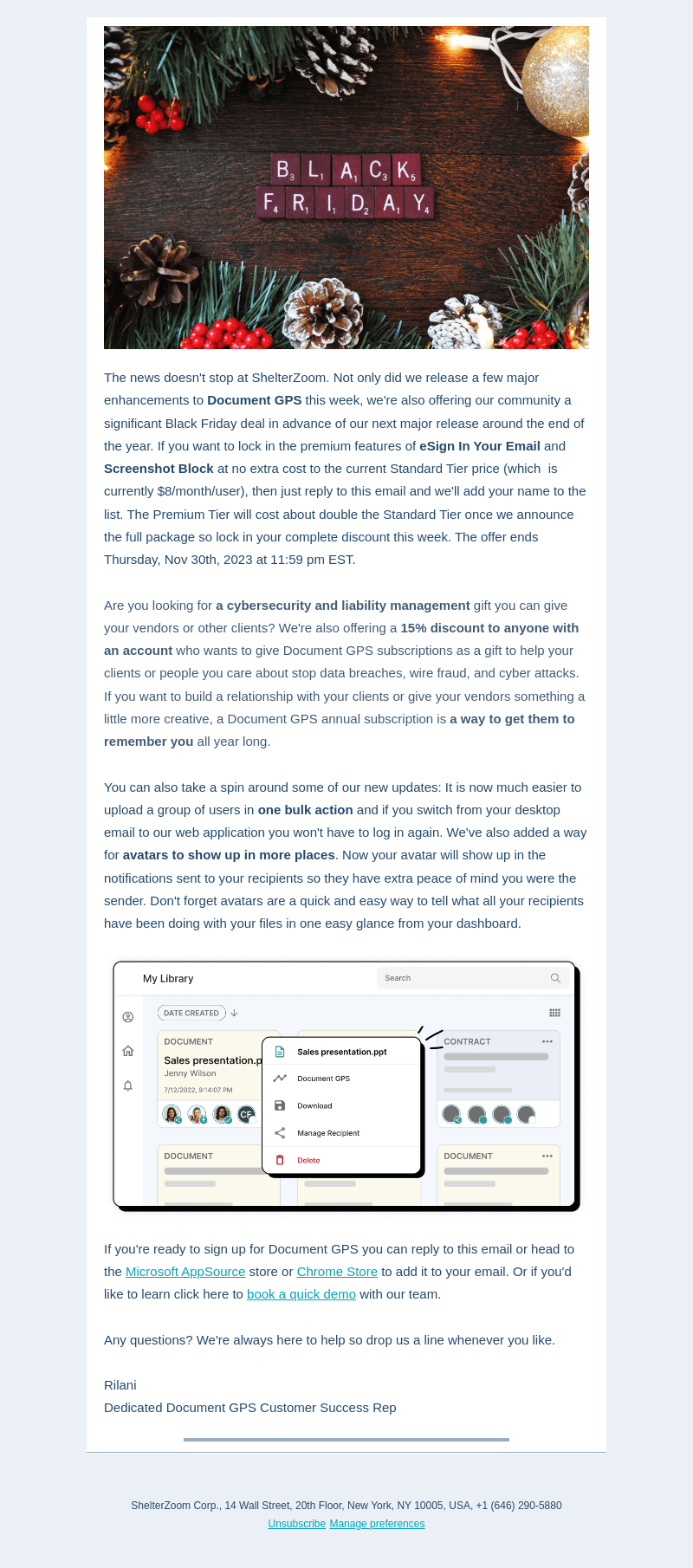 ShelterZoom email from Fri, Nov 24, 2023