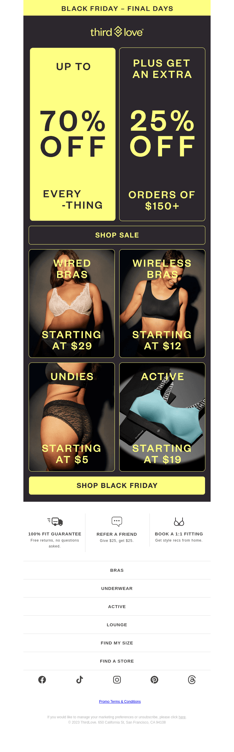 🚨 Up to 70% off Bras, Undies, & MORE! 🚨