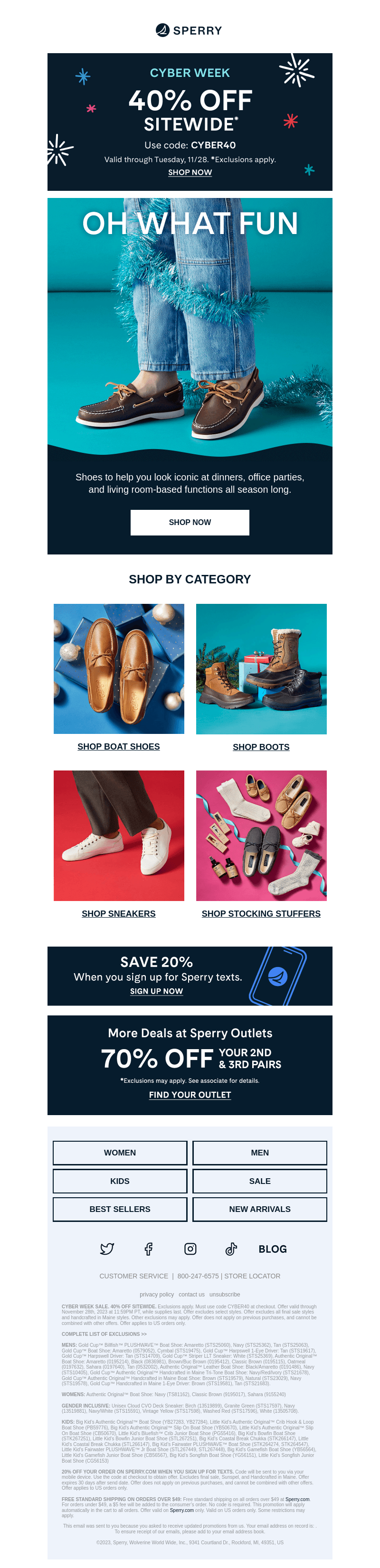 40% off party-ready styles.