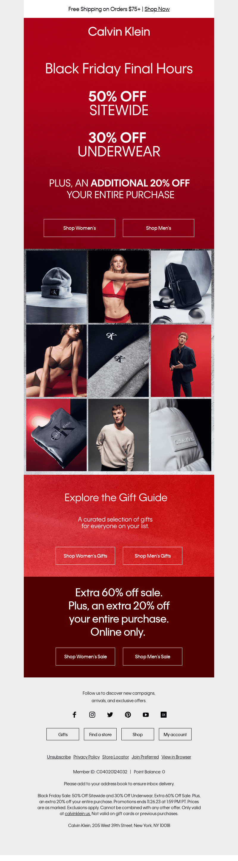 Final Hours – Additional 20% off Your Entire Purchase