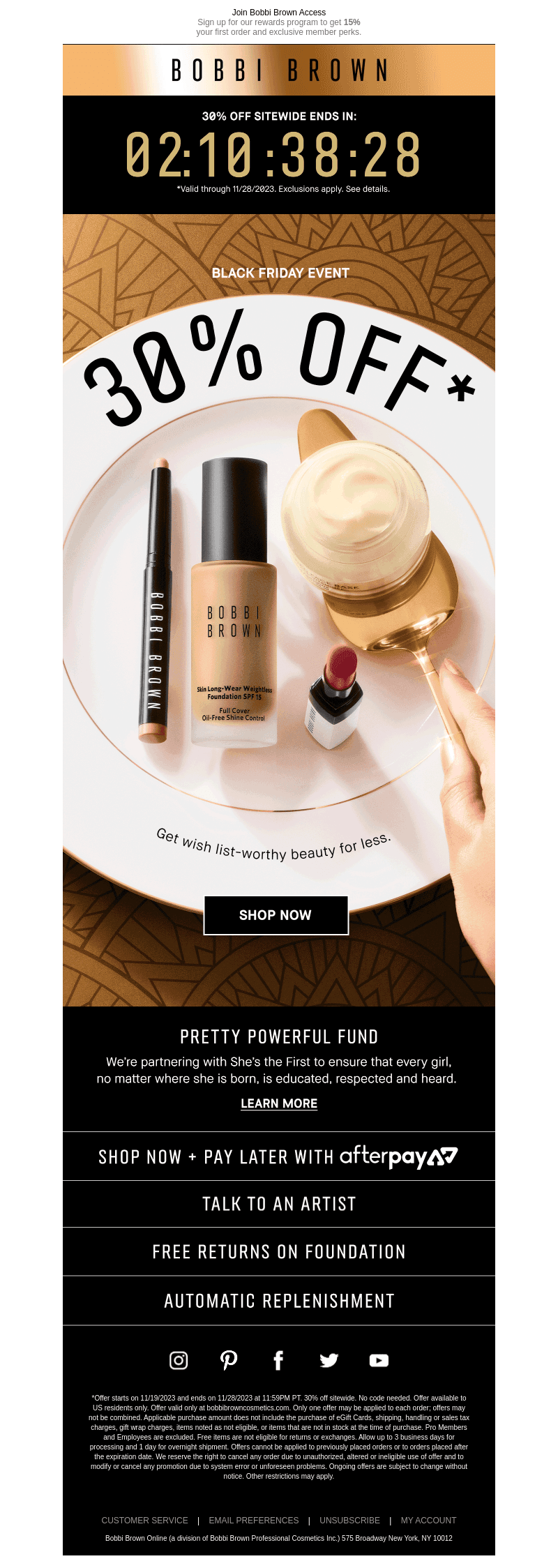Don't miss 30% off