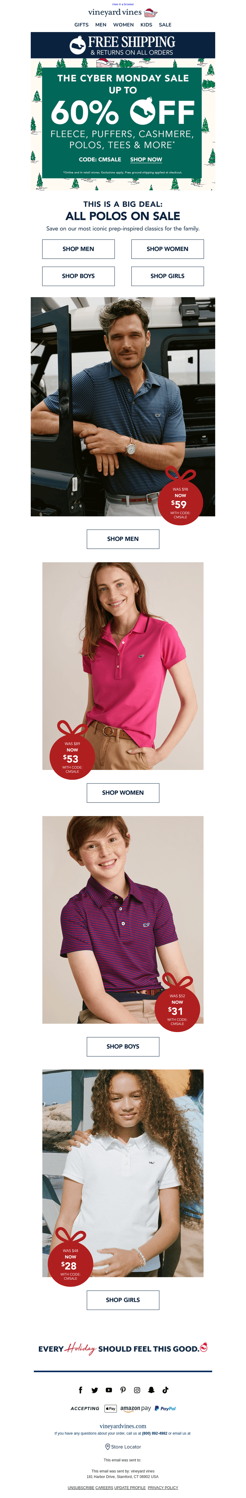 Cyber Monday: POLOS FROM $28.00!