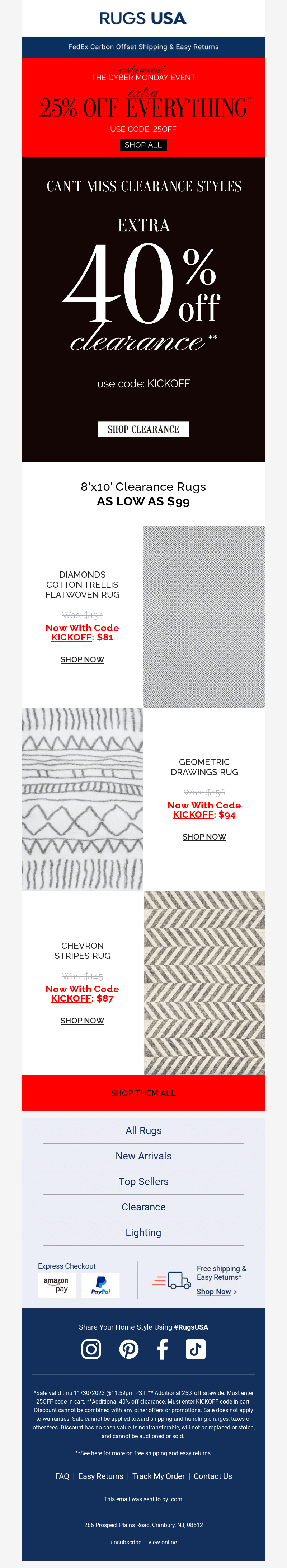 Get an EXTRA 40% off CLEARANCE Styles