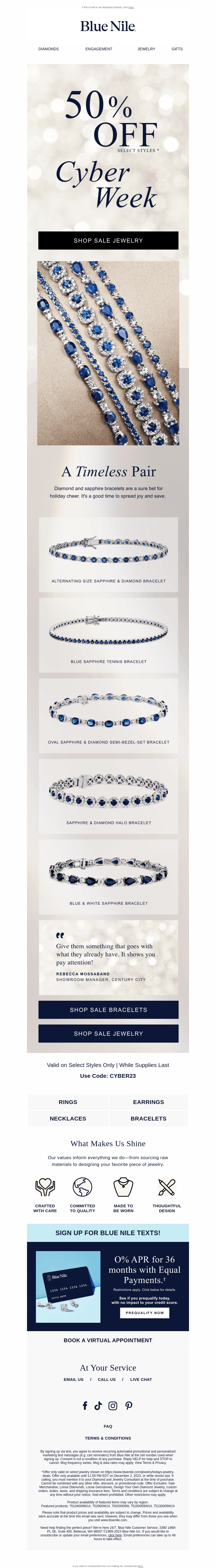 Cyber Week: 50% Off Bracelets and More
