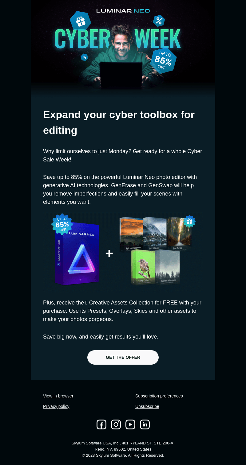 Cyber Week starts NOW 💻