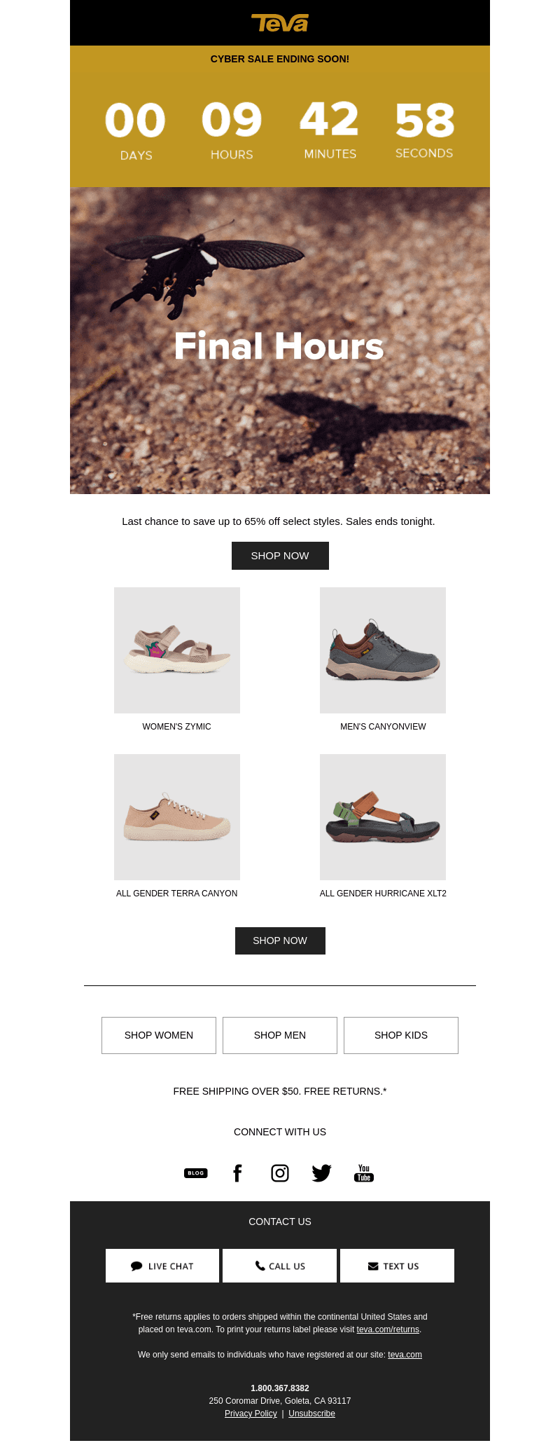 Final hours for up to 65% off