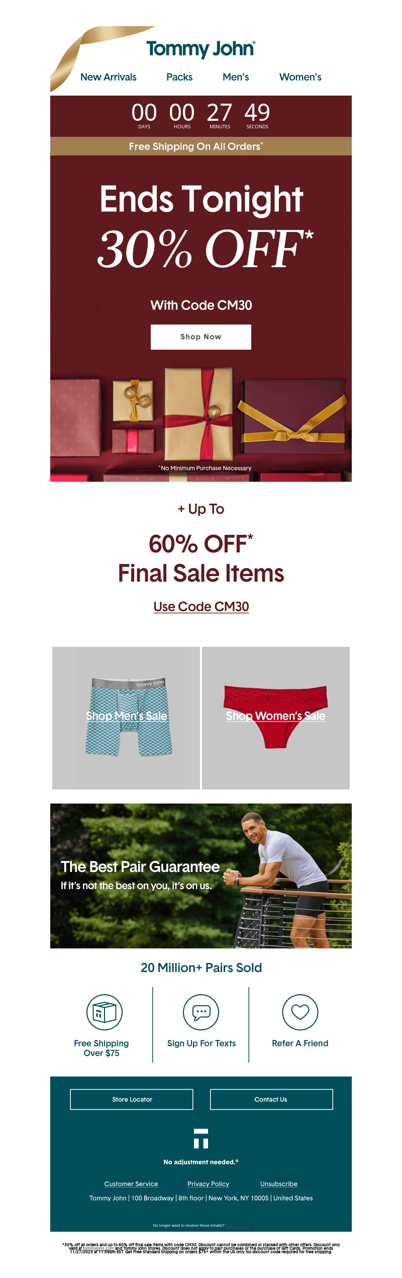 Hey! You! Seriously! FINAL HOURS FOR 30% OFF EVERYTHING