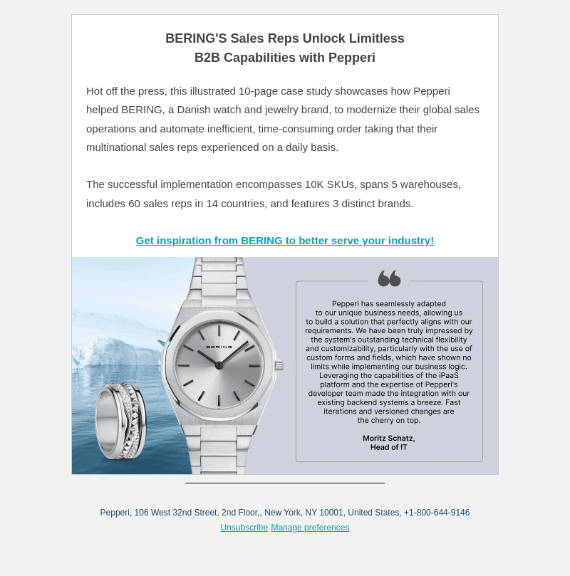 Pepperi email from Tue, Nov 28, 2023