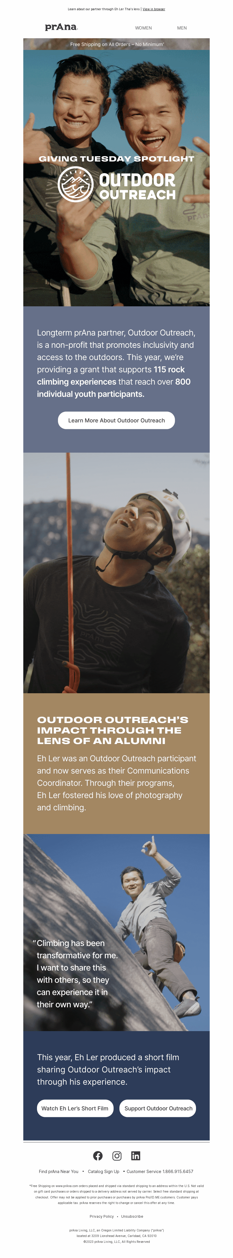 prAna email from Tue, Nov 28, 2023