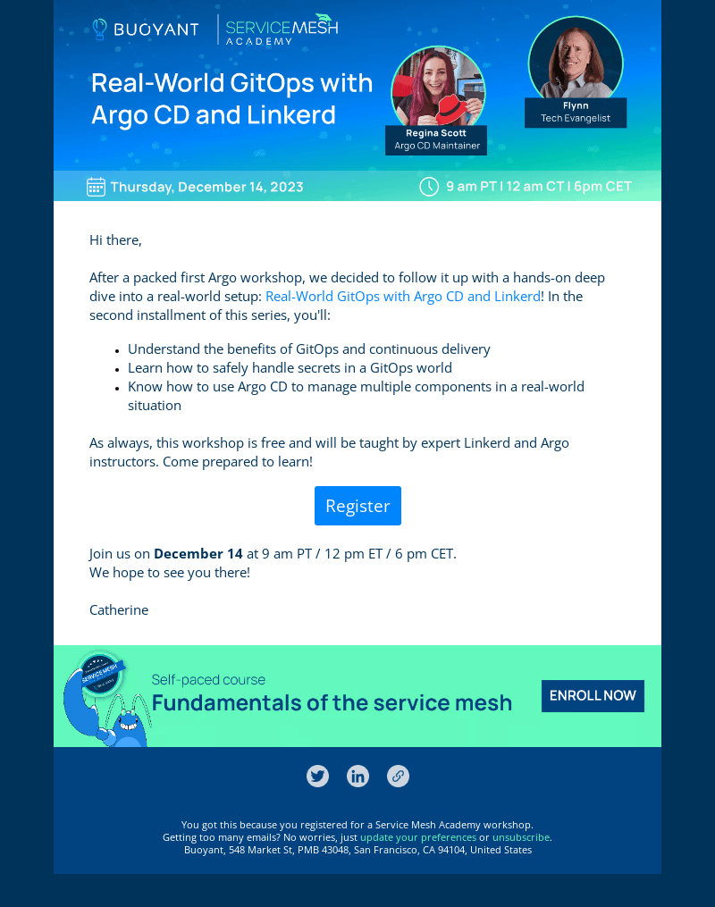 🎈 New workshop: Real-World GitOps with Argo CD and Linkerd