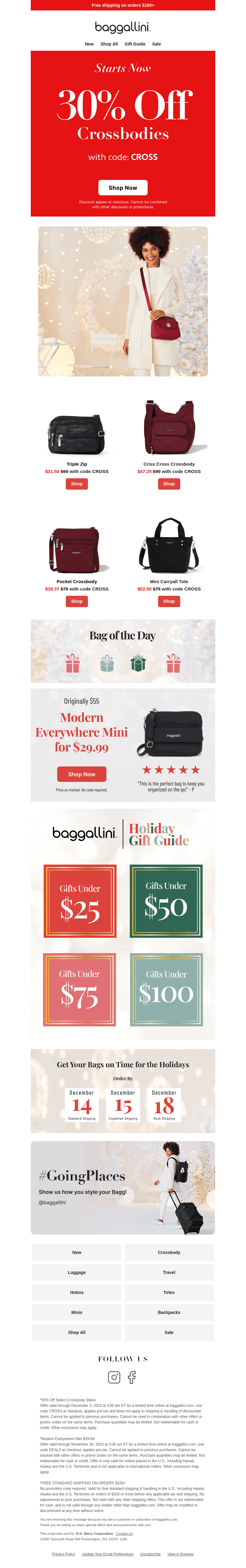 Today ➡️ ﻿30% off Crossbodies
