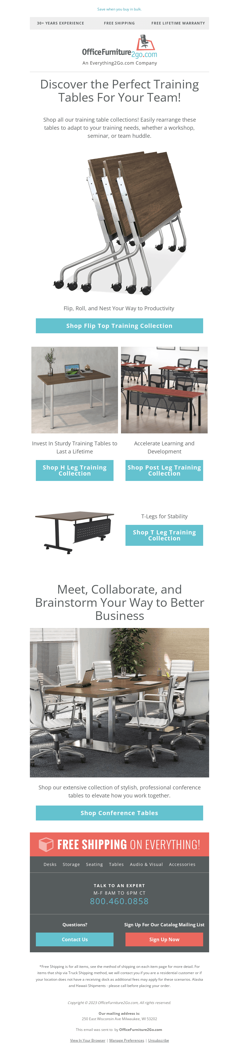 Which training table is your favorite?