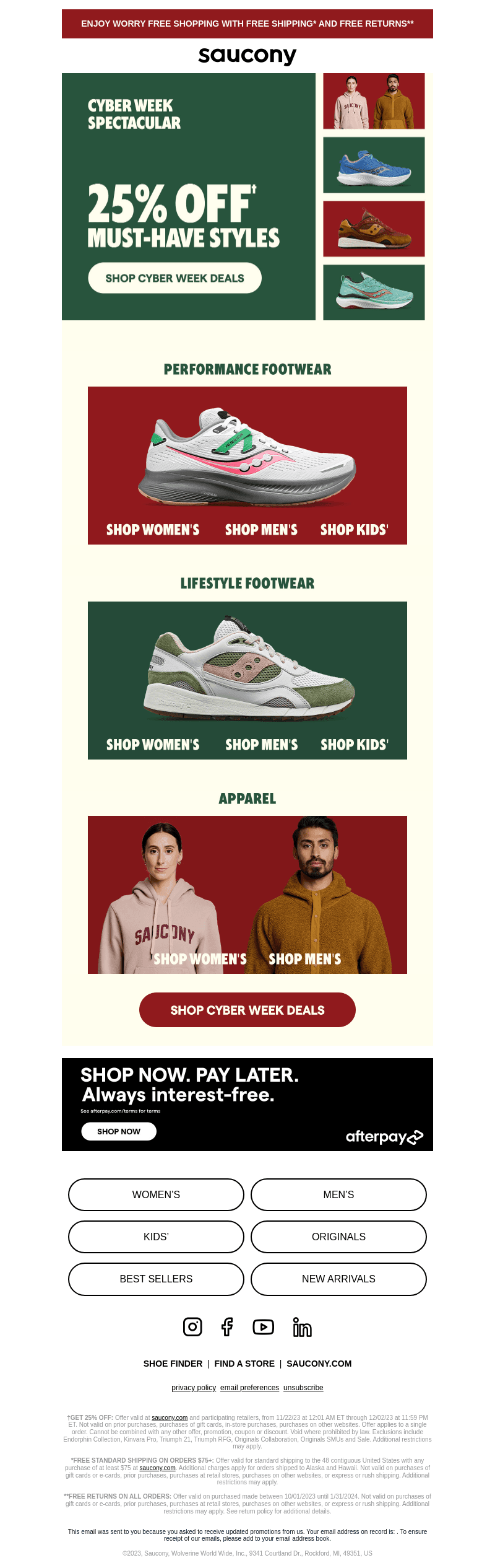 25% off select styles, for a limited time only!