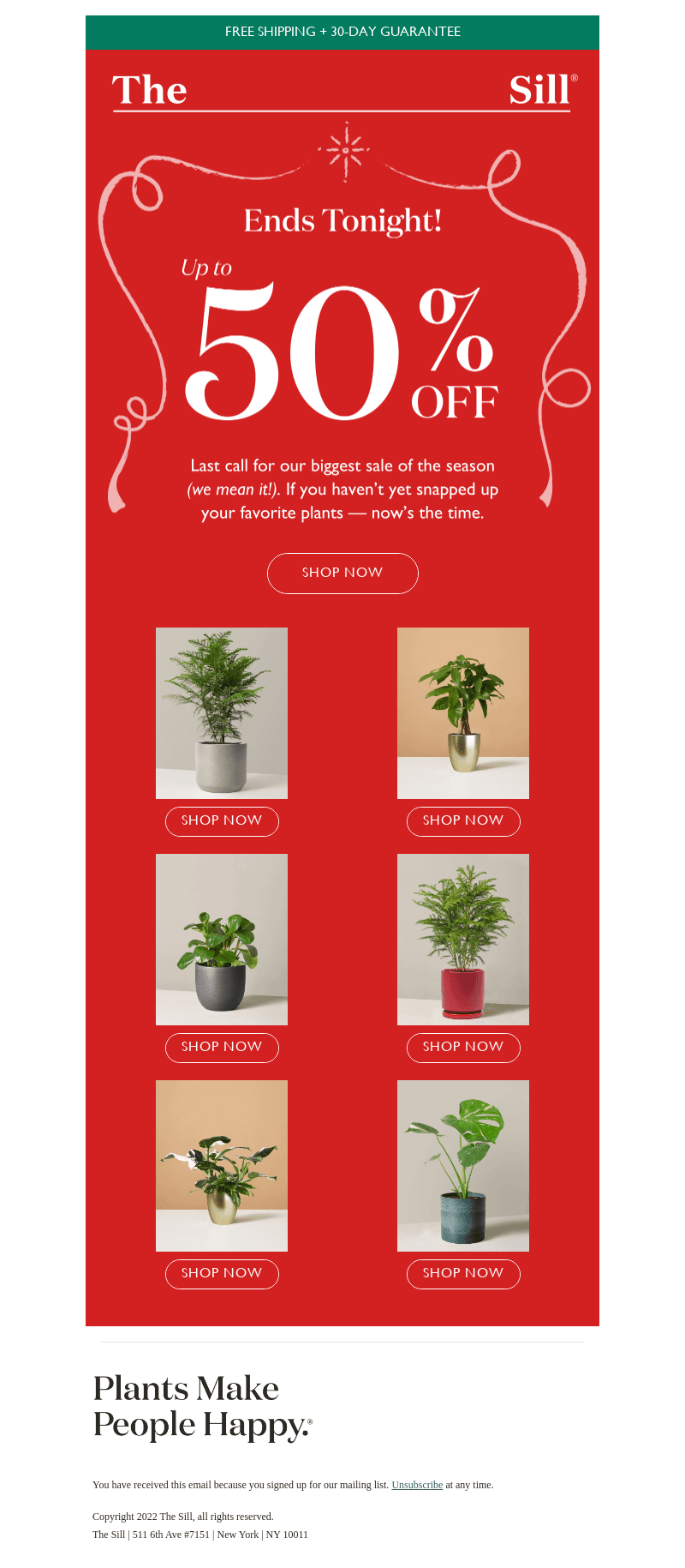 🌱 Up to 50% Off Ends Tonight
