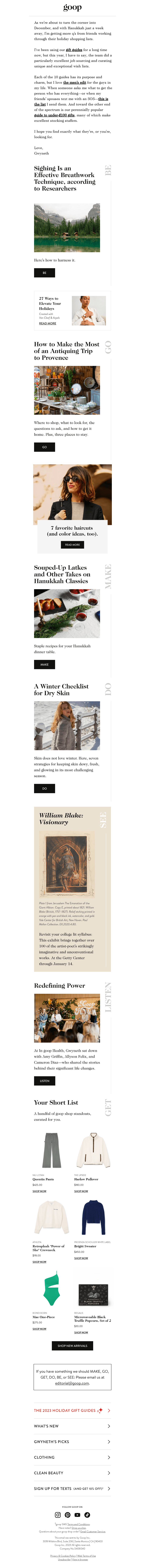 the Thursday newsletter