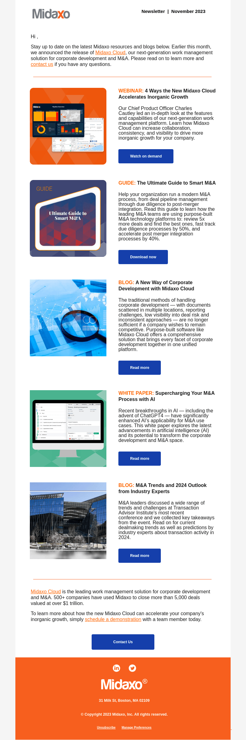 M&A Technology | November Newsletter