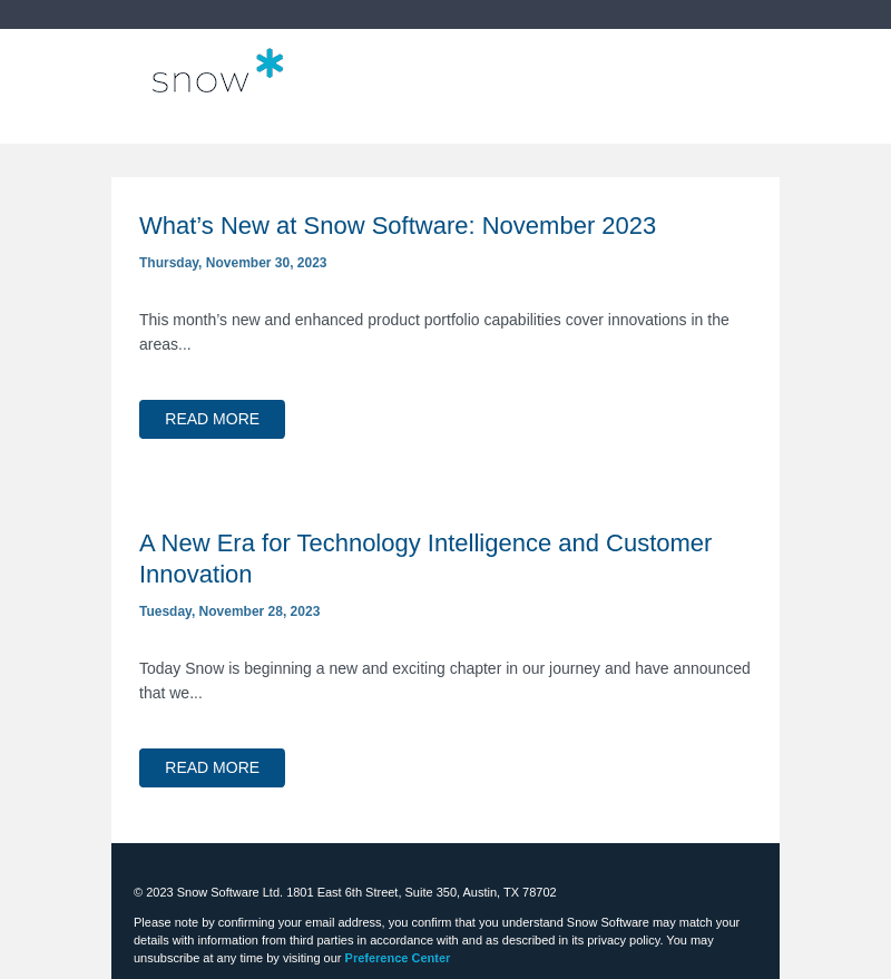 What’s New at Snow Software: November 2023