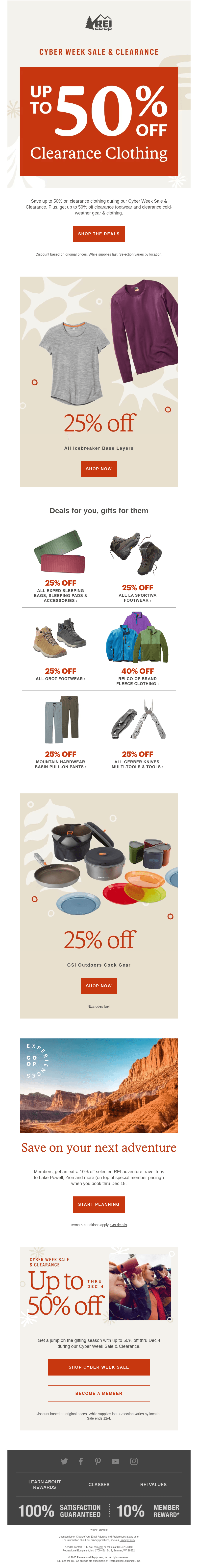Up to 50% Off Clearance During Cyber Week